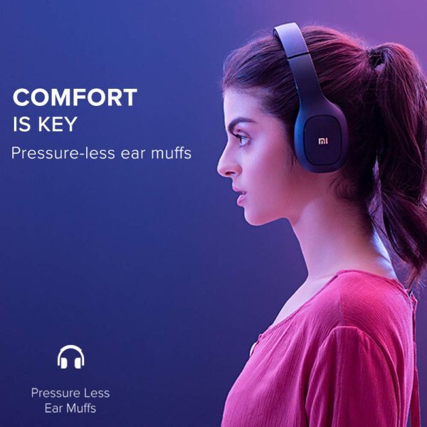 MI Super Bass Bluetooth Wireless On Ear Headphones with Mic (Black and Red) 8