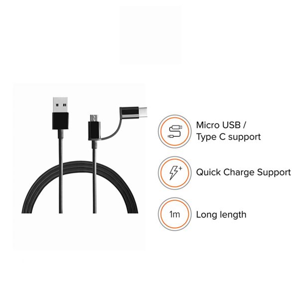 Mi 2-in-1 USB Cable (Micro USB to Type-C) 100cm 3