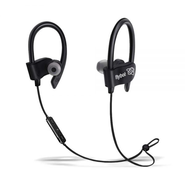 Flybot Wave in-Ear Sport Wireless Bluetooth Earphone with Mic and IPX4 Sweatproof - (Black) 1
