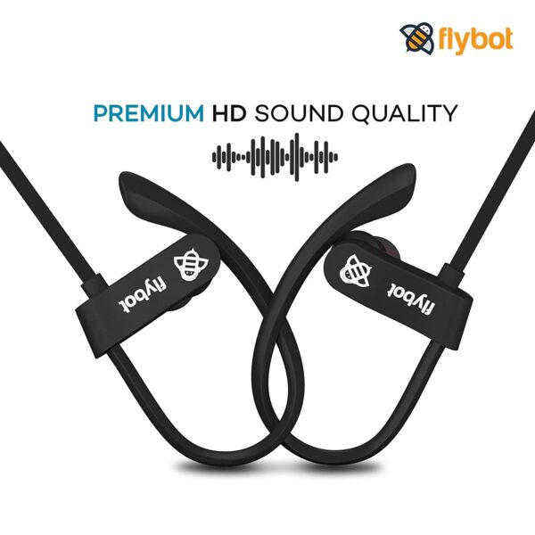 Flybot Wave in-Ear Sport Wireless Bluetooth Earphone Sweatproof (Black) 6