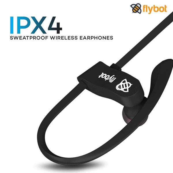 Flybot Wave in-Ear Sport Wireless Bluetooth Earphone Sweatproof (Black) 8