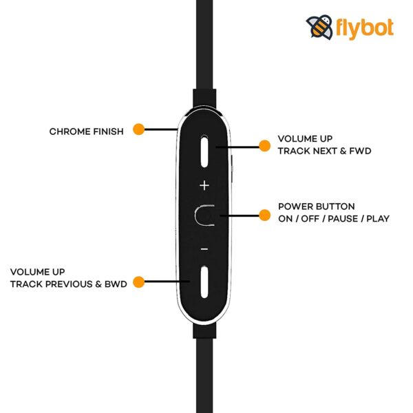 Flybot Wave in-Ear Sport Wireless Bluetooth Earphone Sweatproof (Black) 9