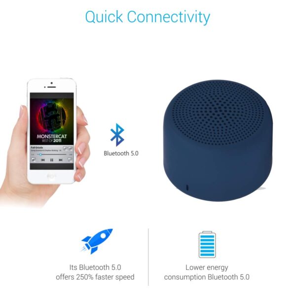 Portronics PICO Bluetooth 5.0 Personal Mini Portable Stereo Speaker with TWS, Crisp, Loud and Clear 3W, Blue 6