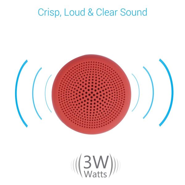 Portronics PICO Bluetooth 5.0 Personal Mini Portable Stereo Speaker with TWS, Crisp, Loud and Clear 3W, Red 2