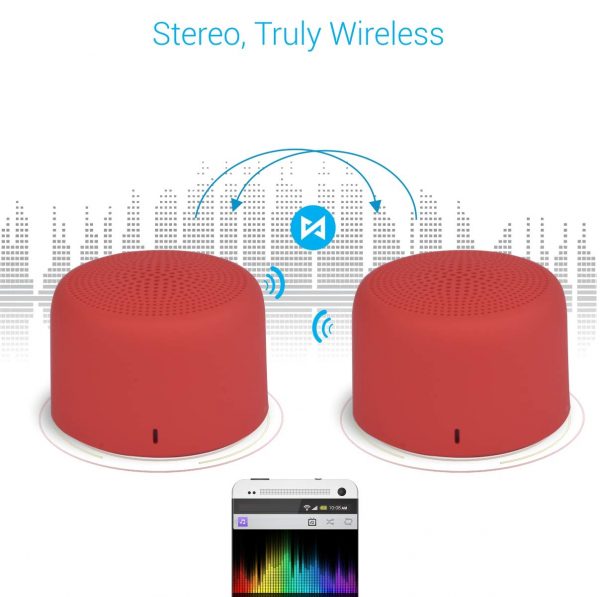 Portronics PICO Bluetooth 5.0 Personal Mini Portable Stereo Speaker with TWS, Crisp, Loud and Clear 3W, Red 6
