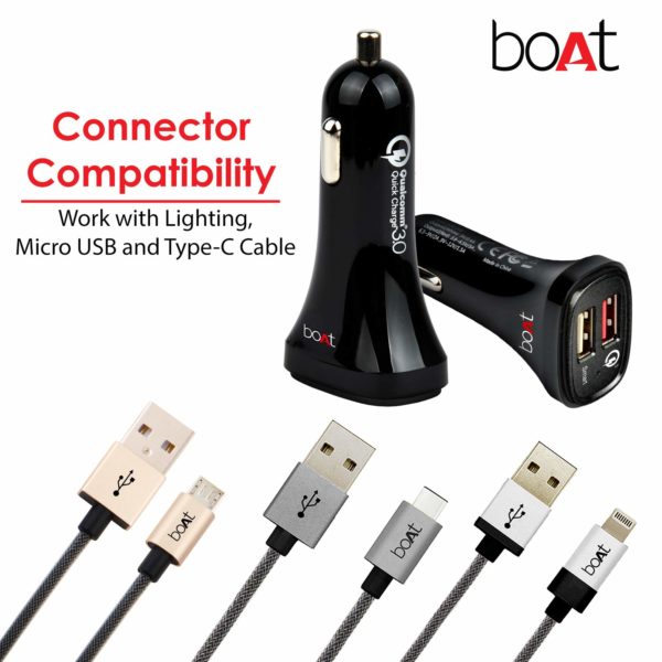 boAt Dual Port Rapid Car Charger