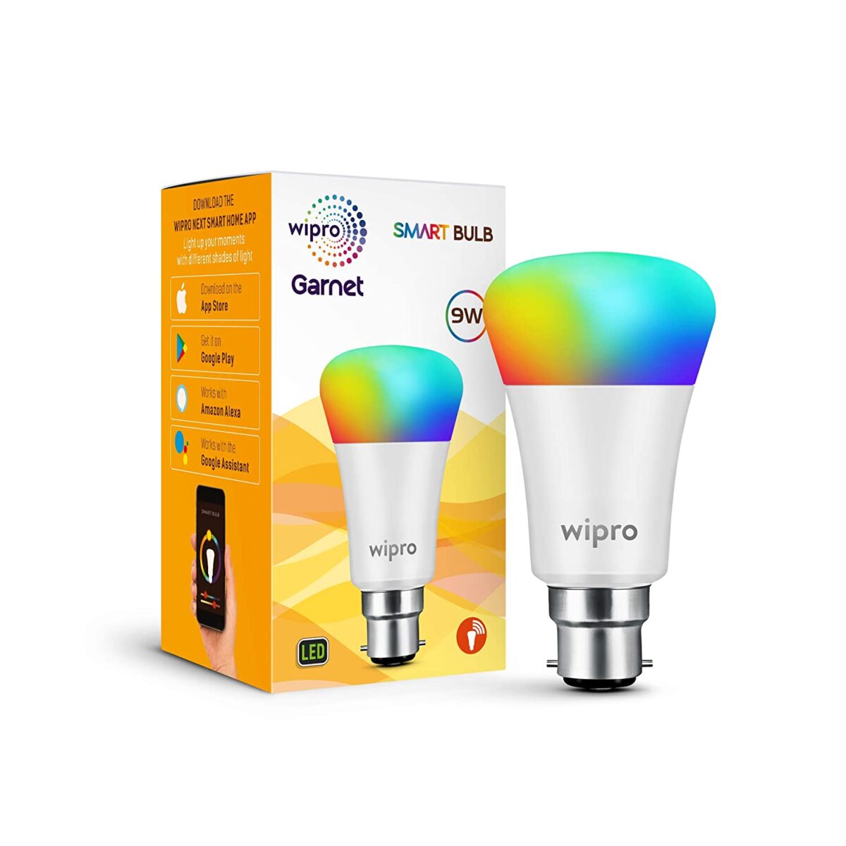 wipro Wi-Fi Enabled Smart LED Bulb B22 9 Watt