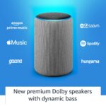 Amazon Echo (3rd Gen) – Improved sound, powered by Dolby (Grey)