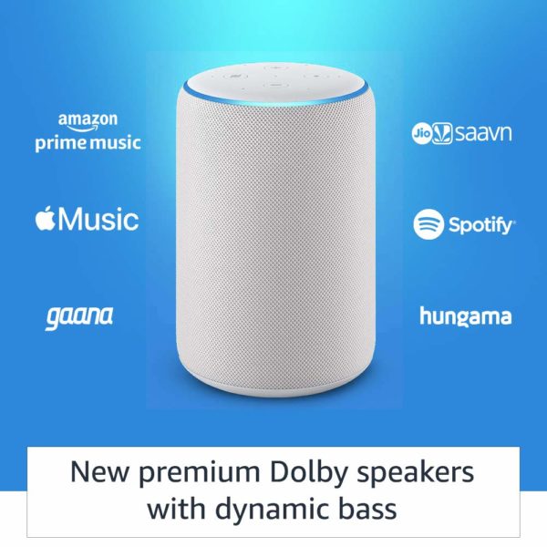 Amazon Echo (3rd Gen) – Improved sound, powered by Dolby (White)