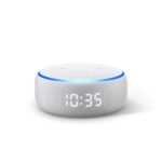 Echo Dot (3rd Gen) with clock - Smart speaker with Alexa and LED display (White)