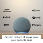 Echo Dot (4th Gen) – Next generation smart speaker with powerful bass and Alexa (Blue)