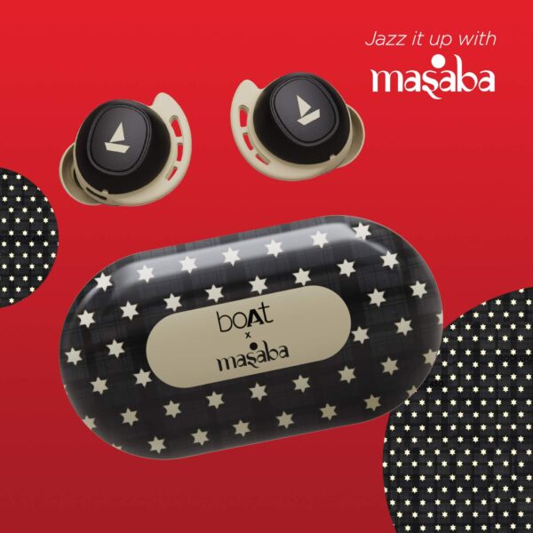 boAt Airdopes 441 Masaba Edition True Wireless Earbuds (Black Star) 5