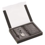 Cello Signature Carbon Gift set - Premium Metal Ball Pen with Keychain & Passport Holder