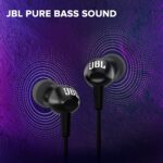 JBL C100SI In-Ear Deep Bass Headphones with Mic (Black)