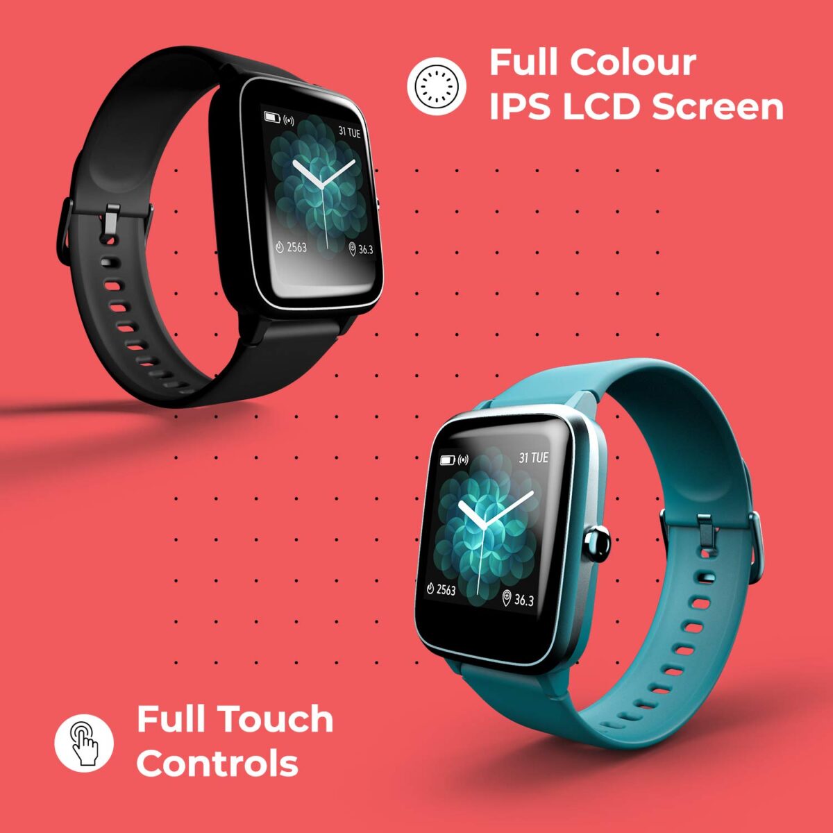 Noise Colorfit Pro 2 Full Touch Control Smart Watch Jet Black