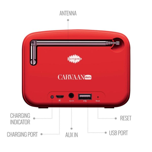 Saregama Carvaan Mini 2.0 (Sunset Red)