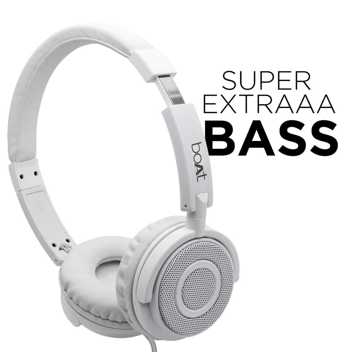 boAt Bassheads 900 On Ear Wired Headphones(Pearl White)