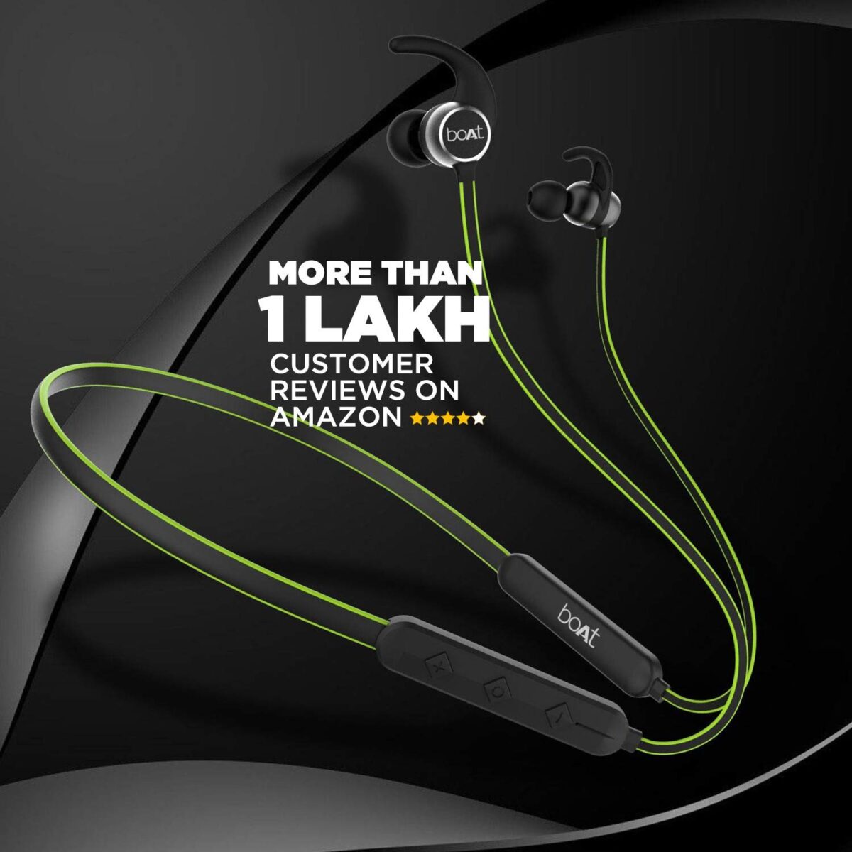 boAt Rockerz 255 Sports in-Ear Bluetooth Neckband Earphone with Mic (Neon)