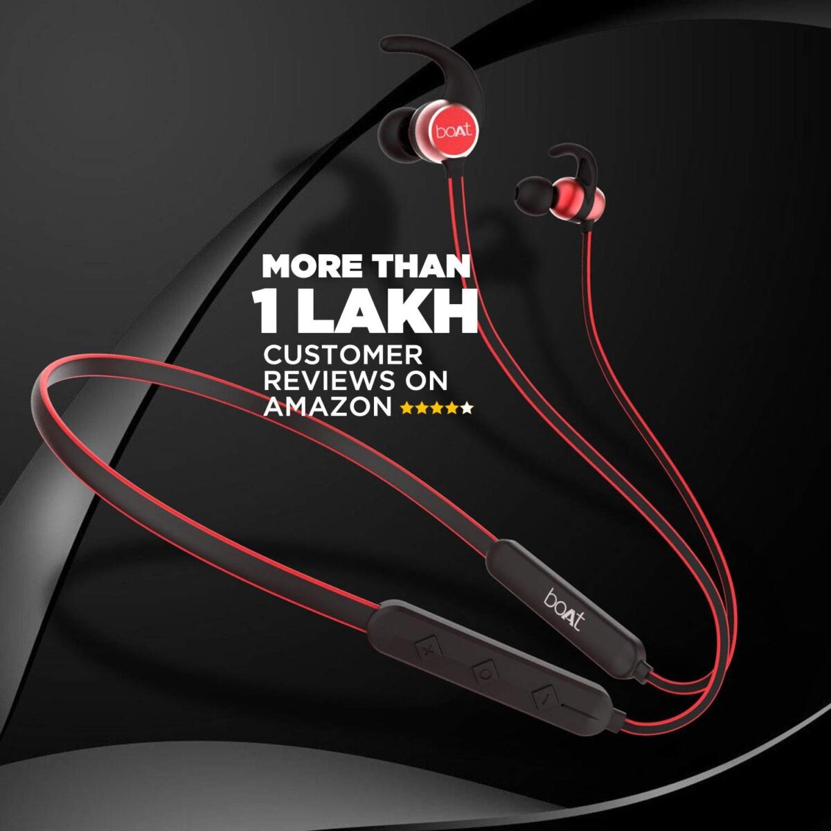 boAt Rockerz 255 Sports in-Ear Bluetooth Neckband Earphone with Mic (Raging Red)