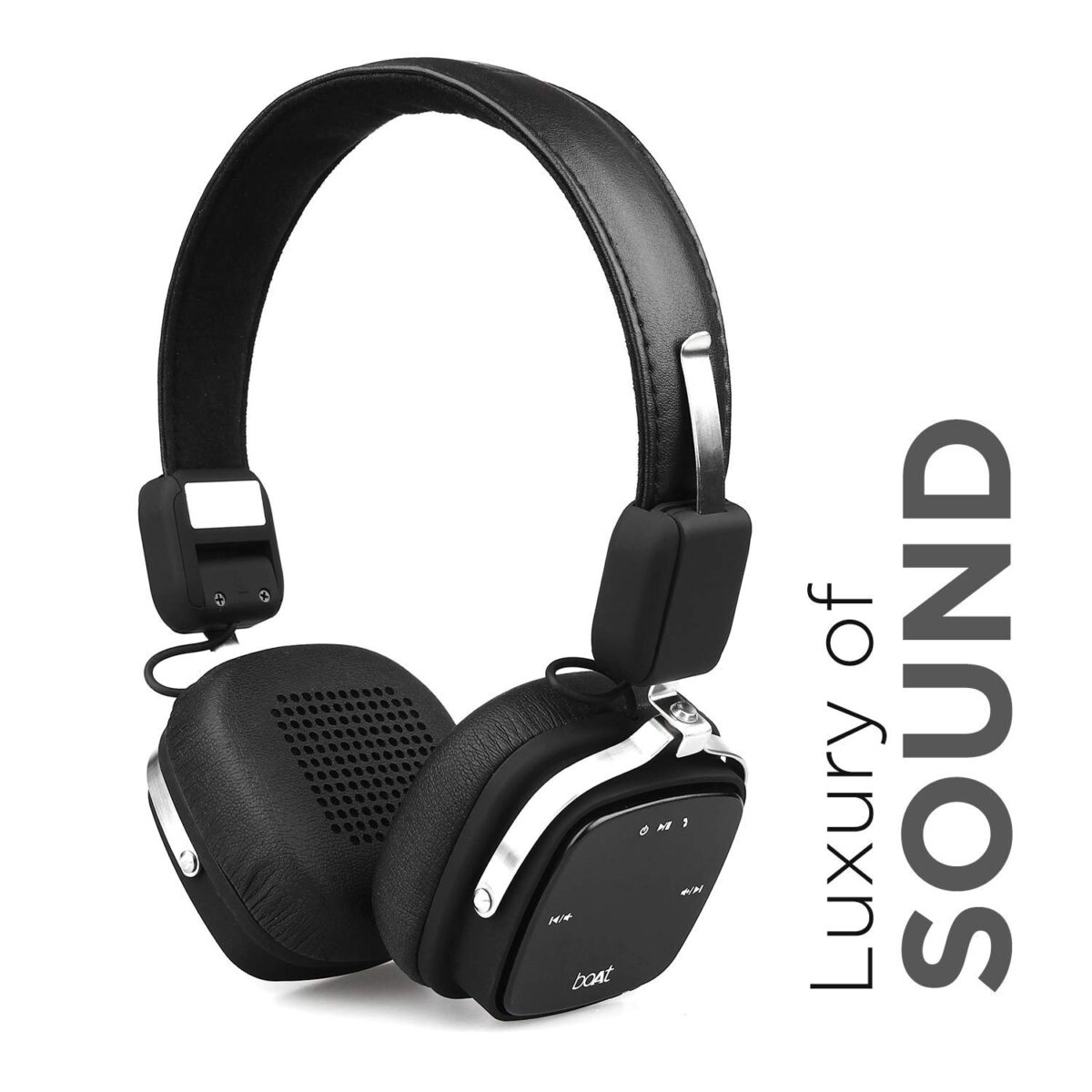 boAt Rockerz 600 Bluetooth Headphone with Luxurious Sound (Black)