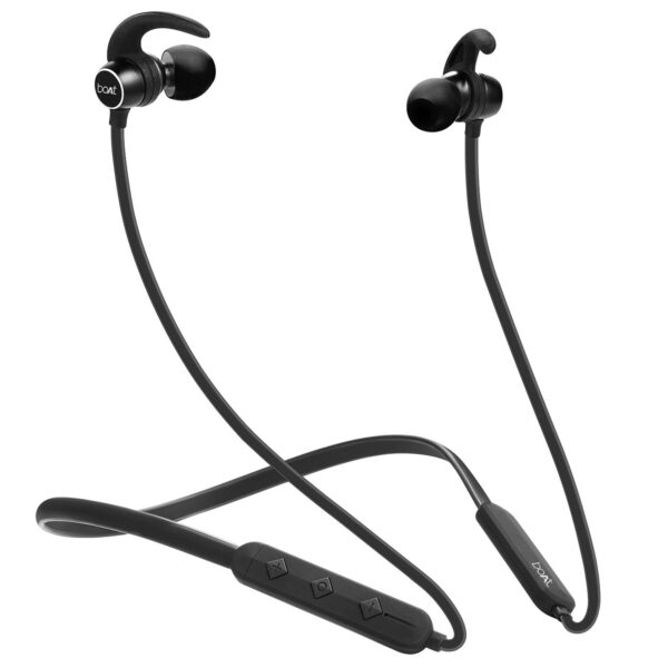 boAt Rockerz 255 Sports in-Ear Bluetooth Neckband Earphone with Mic (Active Black) 1