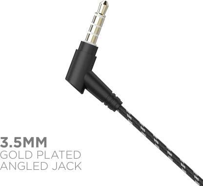 boAt BassHeads 172 3.5mm Angled Jack Wired Earphones (Black) 3