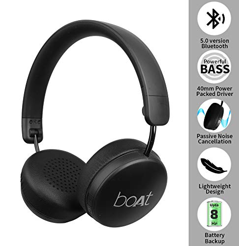boAt Rockerz 440 Wireless Bluetooth Headset with in-Built Mic (Black) 5