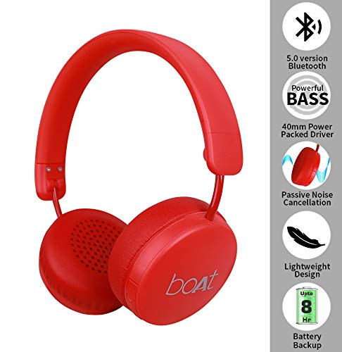 boAt Rockerz 440 Wireless Bluetooth Headset with in-Built Mic (Red) 6