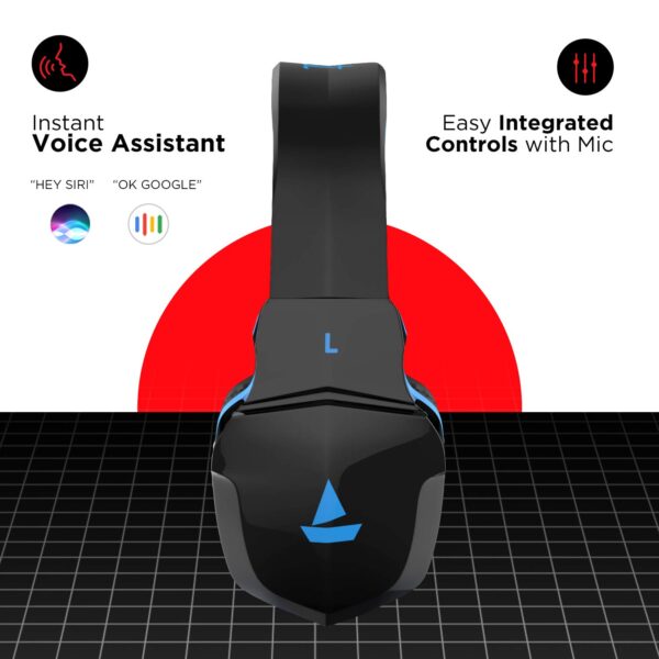 boAt Rockerz 510 Bluetooth On-Ear Headphone with Mic(Furious Blue) 2