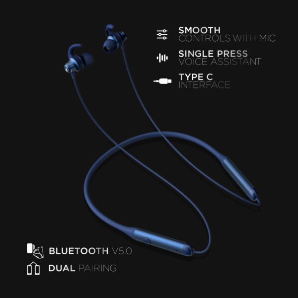 boAt Rockerz 335 Wireless Neckband(Navy Blue) 2