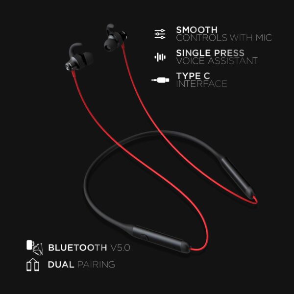 boAt Rockerz 335 Wireless Neckband(Raging Red) 3