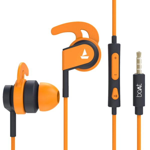 boAt Bassheads 242 in Ear Wired Earphones with Mic(Orange) 1