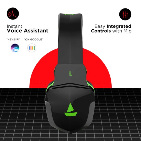 boAt Rockerz 510 Bluetooth On-Ear Headphone with Mic(Viper Green) 2