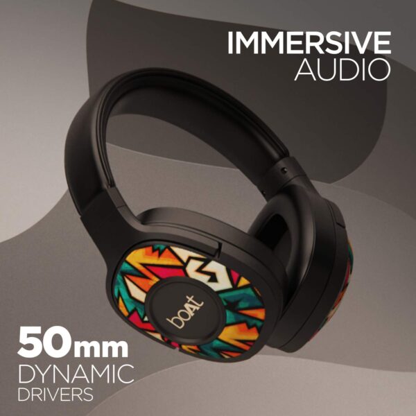 boAt Rockerz 550 Over-Ear Wireless Headphone (Black Symphony) 4