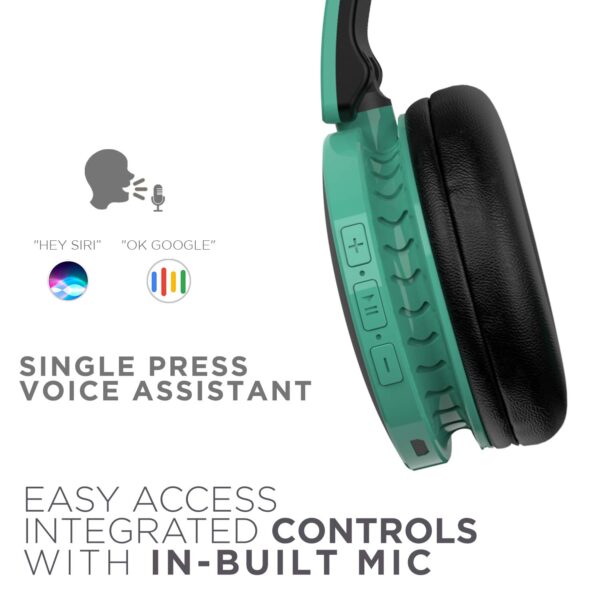 boAt Rockerz 370 Wireless Headphone(Gregarious Green) 4