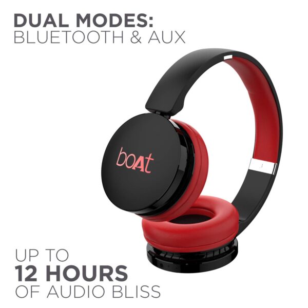 boAt Rockerz 370 Wireless Headphone(Fiery Red) 5