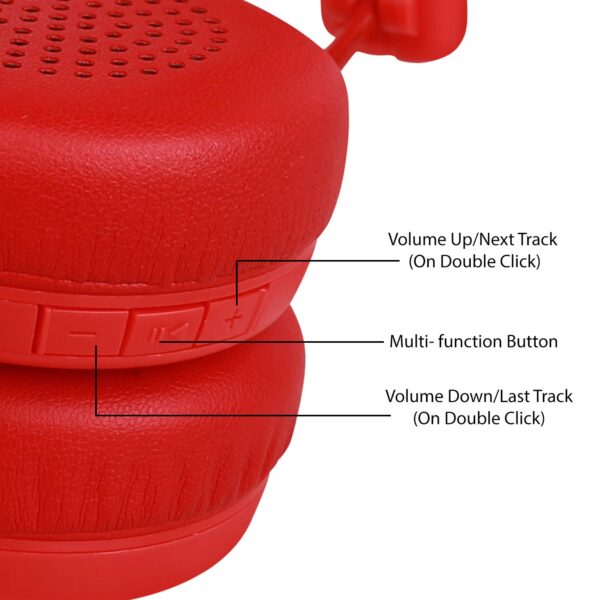 boAt Rockerz 440 Wireless Bluetooth Headset with in-Built Mic (Red) 5