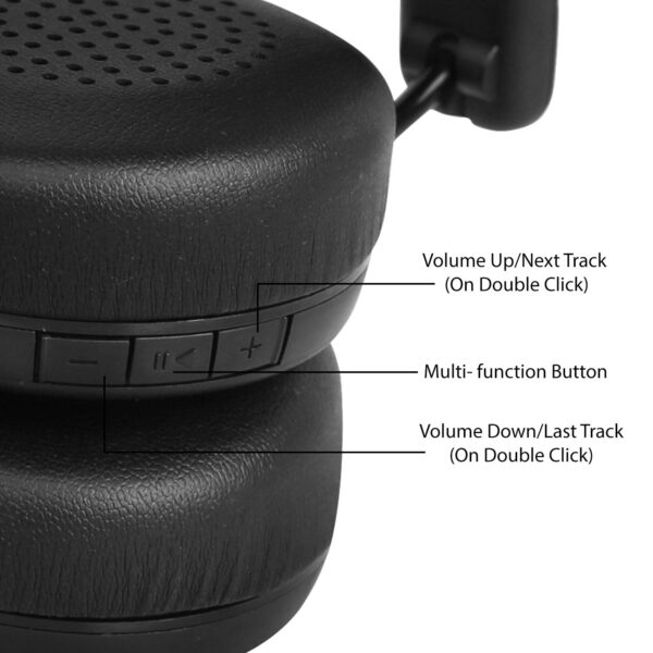 boAt Rockerz 440 Wireless Bluetooth Headset with in-Built Mic (Black) 4