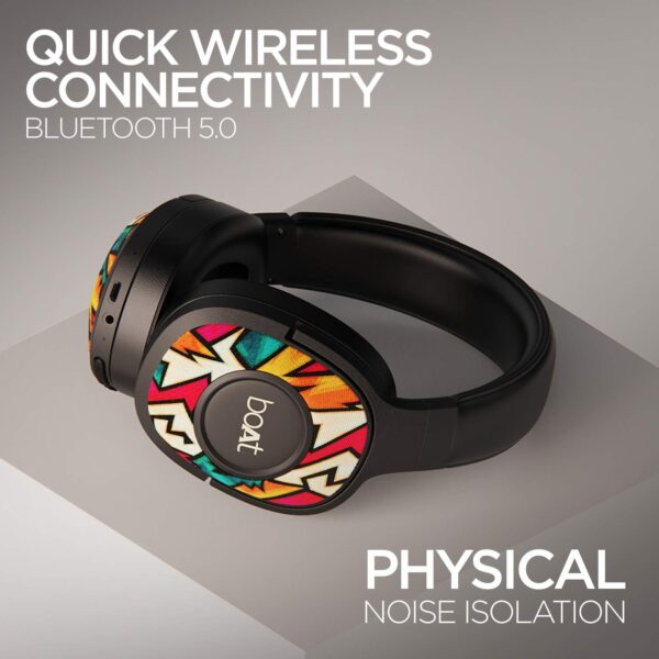 boAt Rockerz 550 Over-Ear Wireless Headphone (Black Symphony) 5