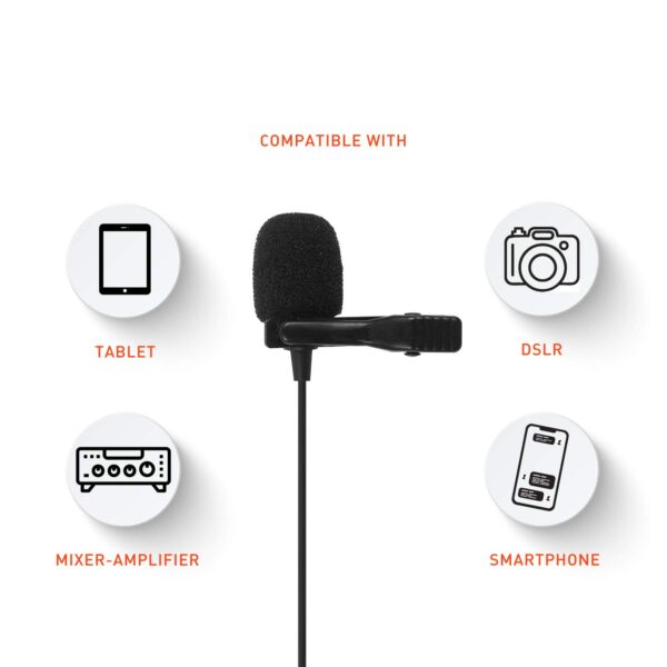 JBL Commercial CSLM20B Omnidirectional Lavalier Microphone 3