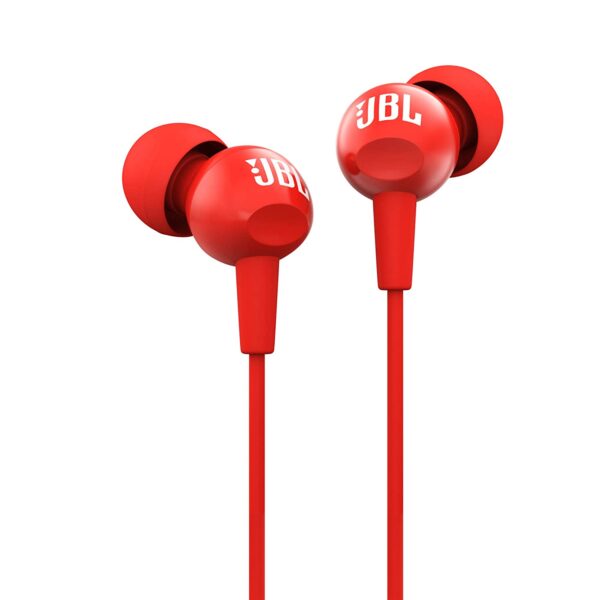 JBL C100SI In-Ear Headphones with Mic (Red) 1