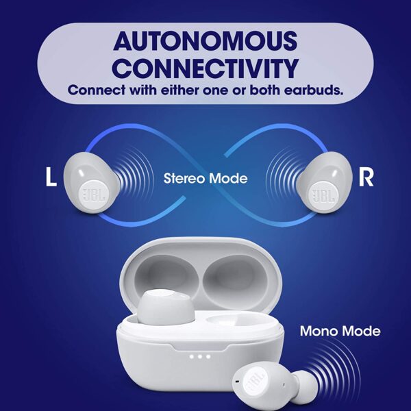 JBL C115TWS True Wireless Headphone (White) 3