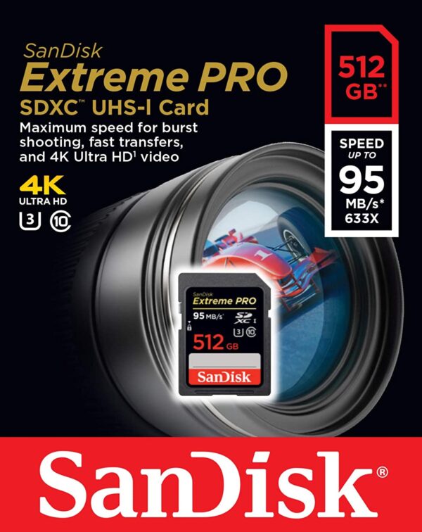 SanDisk 512GB Extreme Pro SDXC UHS-I Memory Card 2