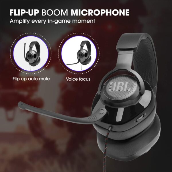 JBL Quantum 200 Wired Over-Ear Gaming Headphone 3