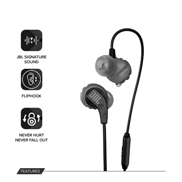 JBL Endurance Run, Sports in Ear Wired Earphones (Black) 7