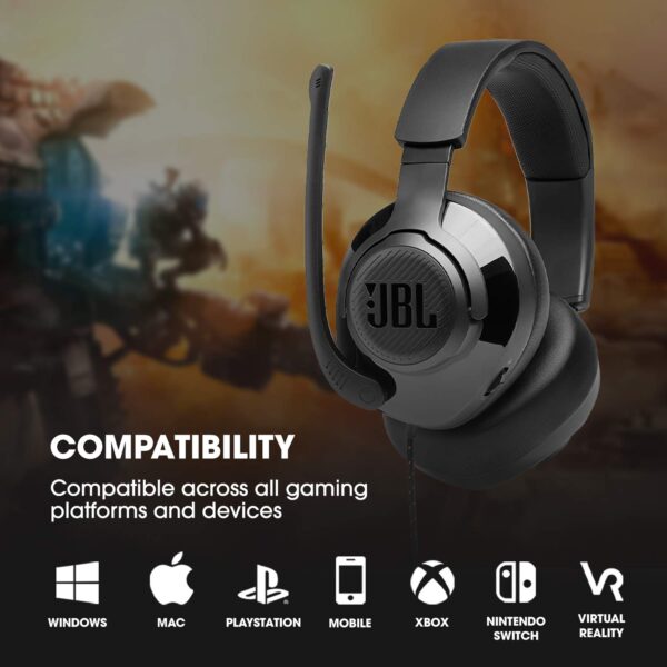 JBL Quantum 200 Wired Over-Ear Gaming Headphone 2