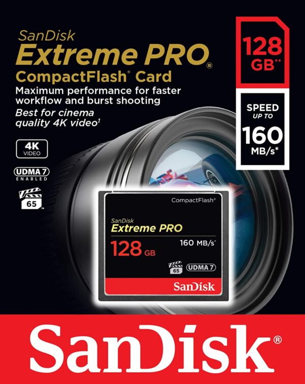 SanDisk Extreme PRO 128GB Compact Flash Memory Card (UDMA 7) 2