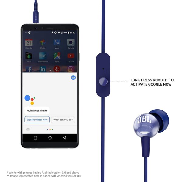 JBL C200SI in-Ear Premium Headphones with Mic (Mystic Blue) 3