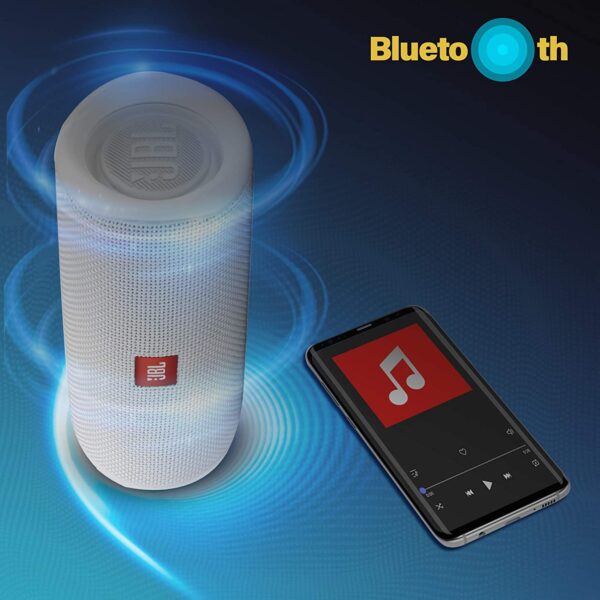 JBL Flip 5 Wireless Portable Bluetooth Speaker (White) 3