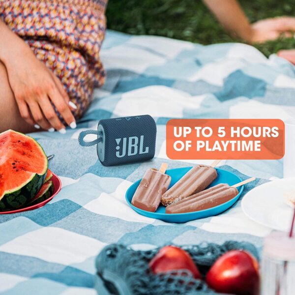 JBL GO3 Ultra Portable Dustproof Bluetooth Speaker (Blue) 4